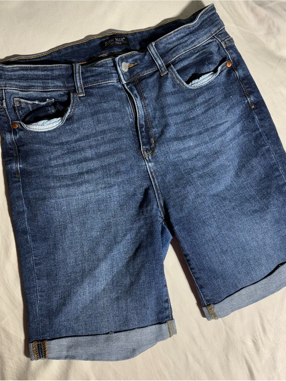 Judy Blue Dark Blue Denim Bermuda Shorts